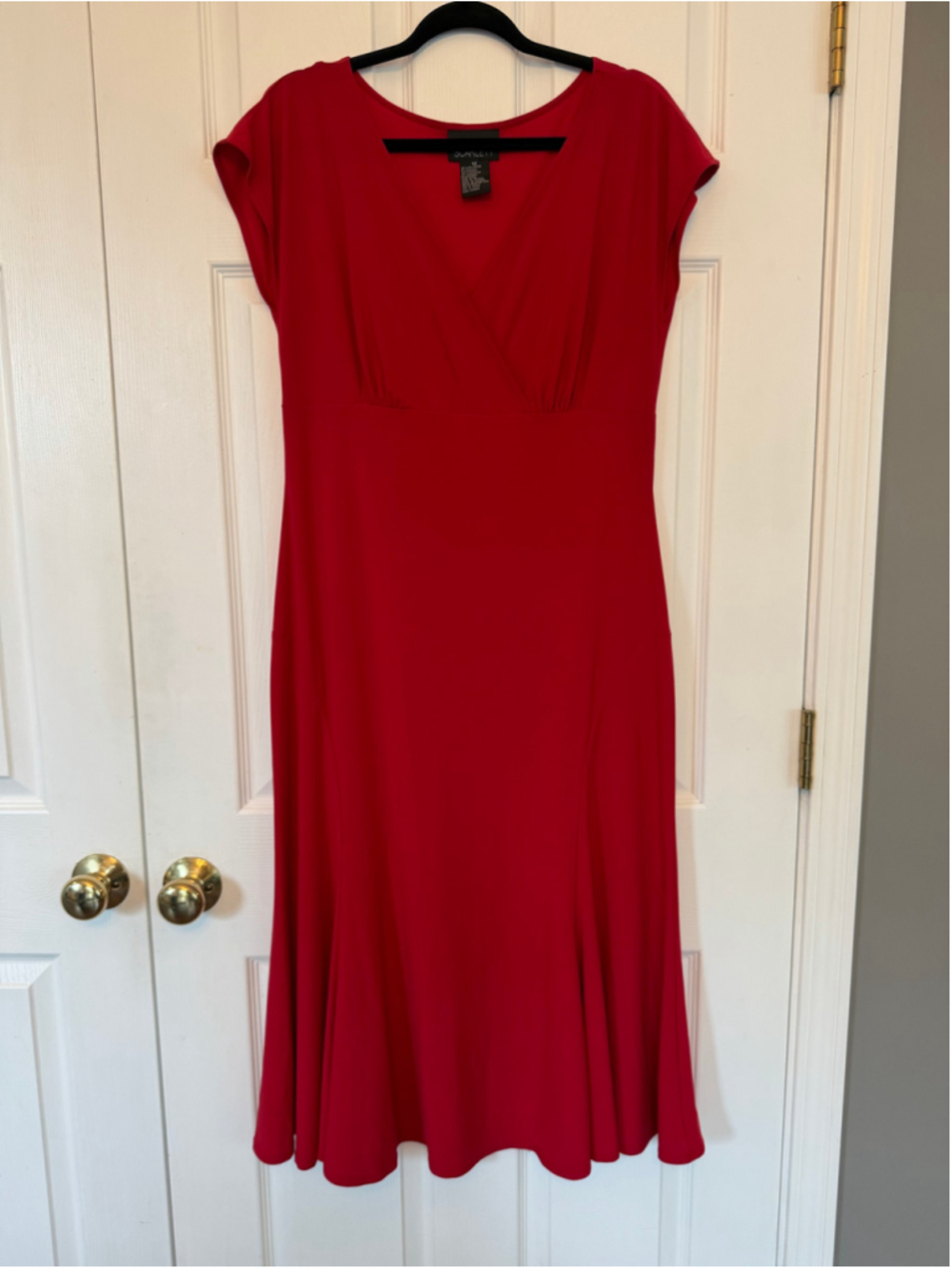 Women's Scarlett Red Midi Elegant Dress Size 12